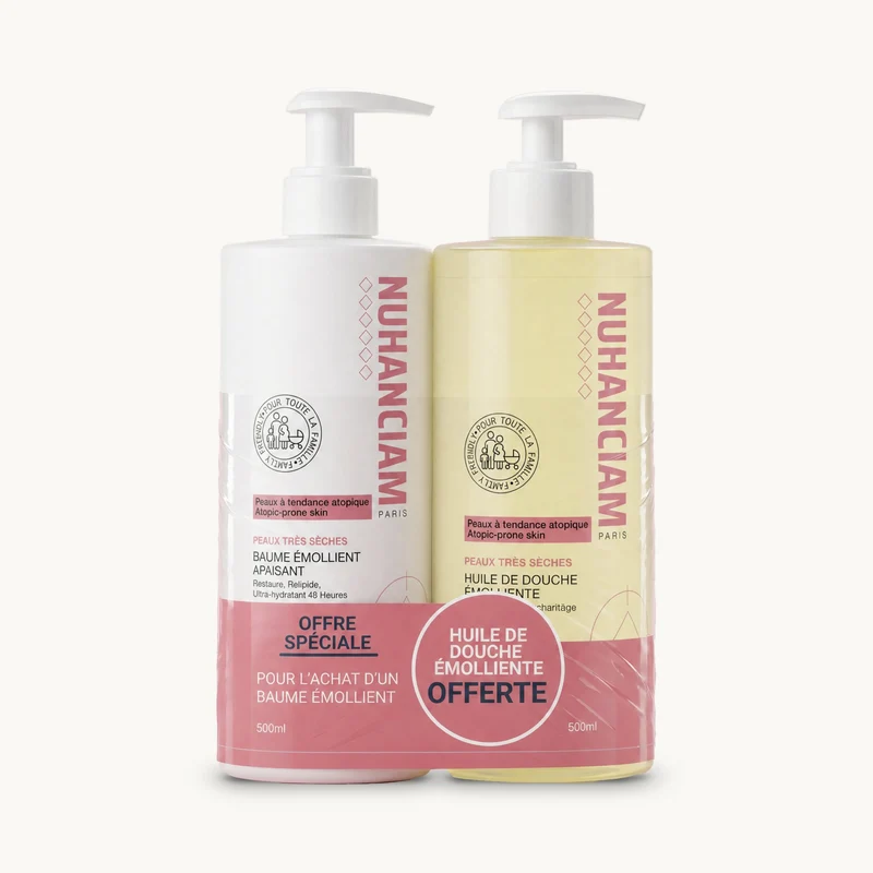 Duo Baume + Huile de Douche pour les Peaux à Tendance Atopique