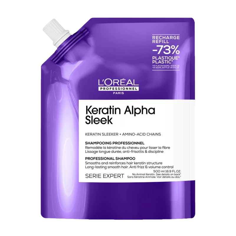 Keratin Alpha Sleek Shampooing Recharge - 500 ml