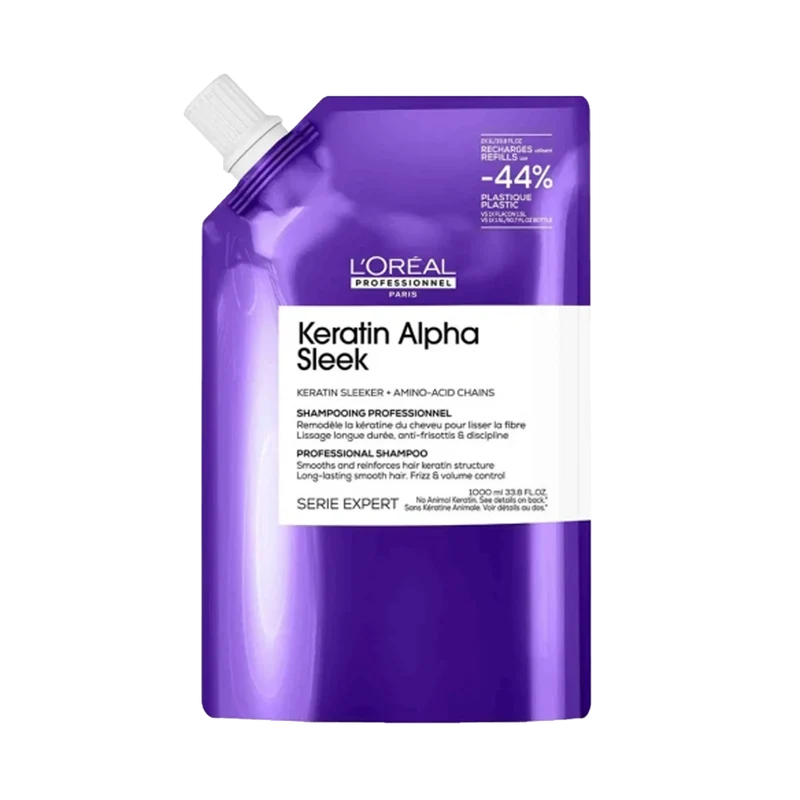 Keratin Alpha Sleek Shampooing Recharge - 1000 ml